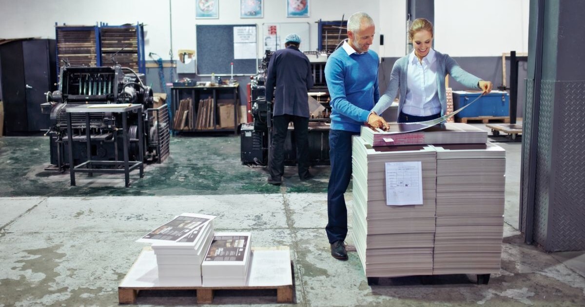 Established commercial print shop with employees, equipment, and ongoing business operations
