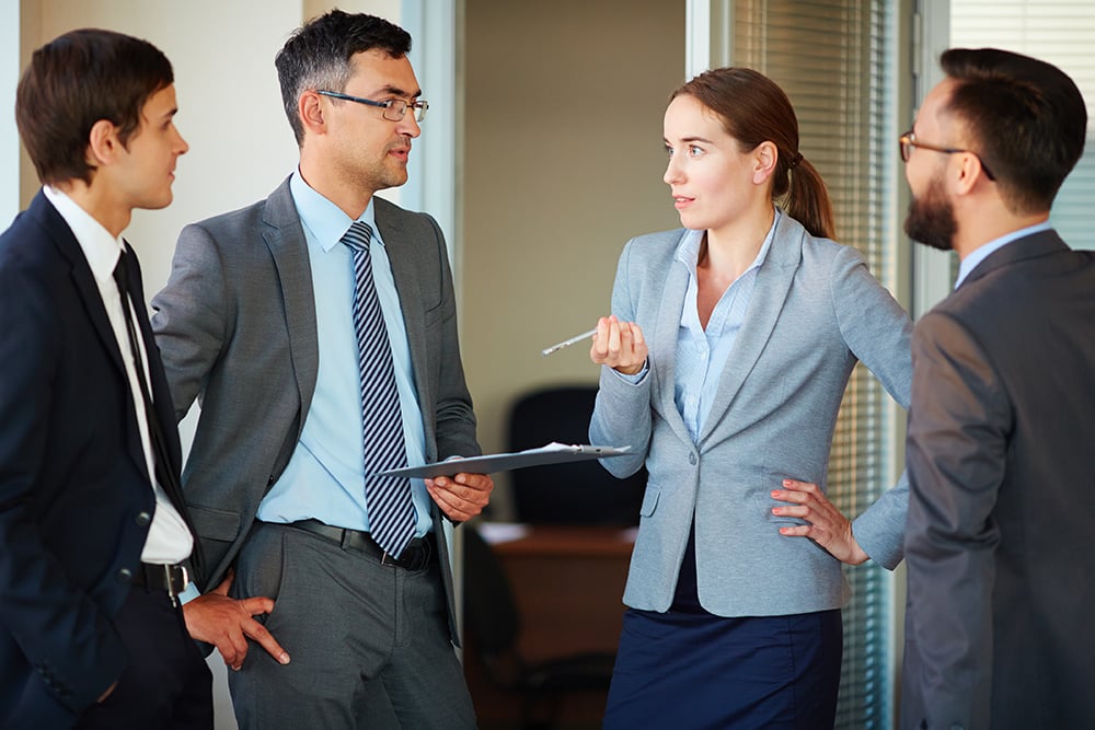 Business appraiser explaining details of valuation report