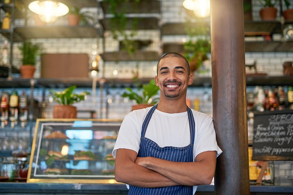 Company owner happy with professional business valuation