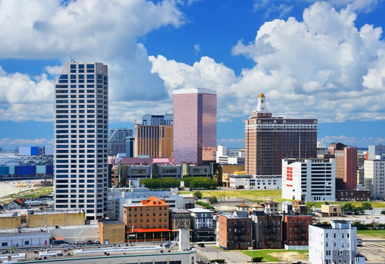 Resort high rises in Atlantic City, New Jersey.